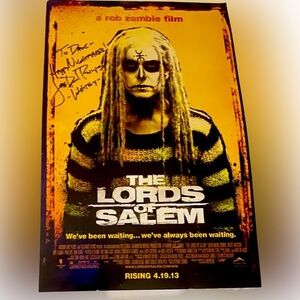 The Lords of Salem poster Rob Zombie film signed Jeff Daniel Phillips “Whitey”